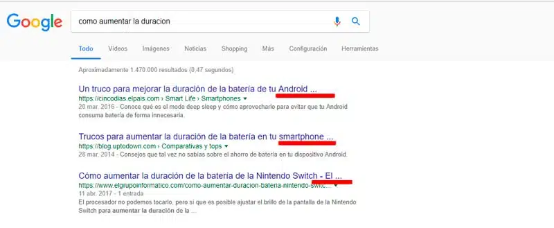 títulos de google